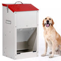 KHEARPSL Galvanized Automatic Dog Feeder Large Breed Dog Food Dispenser for Large Dogs, 25lbs Outdoor Pets Feeder Gravity Food Feeder
