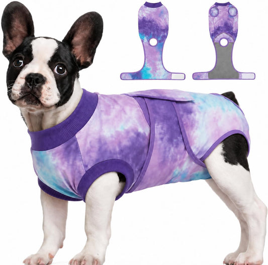 Recovery Suit for Dogs After Surgery, Tie-Dye Breathable Dog Bodysuit, Comfy Male Female Dog Neuter Spay Suits, Anti Lic