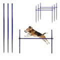 Qufiona Dog Agility Course Backyard Set, Metal Dog Agility Training Equipment Adjustable Height Obstacle Course for Dog Hurdles Jumps (3 Pack)