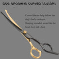 Dog Grooming Scissors Kit, Fcysy Professional Pet Shears for Cats at Home, Dog Grooming Tools with Curved & Straight Blades Scissors Thinning Shears Pet Supply Set