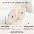 Turtle Brush with Suction Cup - Twist-Lock Aquatic Turtle Shell Cleaner