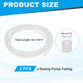 Pump Tubing 4mm IDx6mm OD 9.8ft Aquarium Hose(White 2Pack)