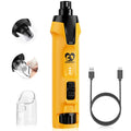 Casfuy 6-Speed Dog Nail Grinder – 50%+ Boost Power Dog Nail Trimmers Quiet with Dust Cap & 2 LED Lights & 2000mAh Battery & 4.8V Motor Electric Pet Toenail File Tool for Large Medium Small Dogs Cats