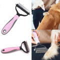 7 PCS Dog Brush Dog Grooming Kits,Dog Shedding Brush，Self-Cleaning Brush with Nail Clipper, Flea Comb and Shampoo Bath B