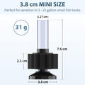 Pawfly Aquarium Air Pump with Nano Bio Sponge Filter Kit Air Control Valve Airline Tubing and Check Valve Accessories