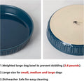 10.5" Shallow Dog Bowls, Ceramic Flat Dog Food Plates for Large Dogs