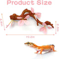 kathson 2 PCS Reptile Corner Branch, Lizard Climb Branches Decor Terrarium Plant Decoration with Suction Cup Reptile Tan