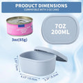 SLSON Canned Cat Food Storage Container for 3oz Cat Cans, 2Pack Silicone Airtight Can Cover Pet Food Sealer Reusable Sealing Box for 2.56''/65mm Can Keep Food Fresh
