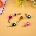 Aoche Pet Bells for Dog Cat Collar 6 pack,Charm Pet Pendant Accessories with1 Pack Stainless Steel Keychain