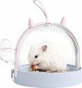Mini&moe Hamster Travel Cage - Small Animal Carrier Cage with Water Bottle Small Portable Hamster Cage for Mice, Gerbils