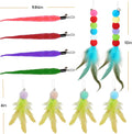 YULOYI Cat Toys for Indoor Cats, 13 Packs Interactive Cat Wand Toy Set with Feather Toys & Teasers, Fun Cat Toys for Exercise, Playtime and Boredom Relief