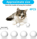 LYCTDD Cat Ball Toy Cat Track Balls Replacement Track Balls for Turbo Round Scratcher Toy (4 pcs), White