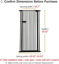 Lumizone Extra Tall Cat Gate 55.12" High Pressure Mounted 29.92"-34.24" Extra Wide 1.37" Gap No Drilling Auto-Close One-Handed Operation Tall Pet Gate for Dogs(Black, 55.12" H x 29.92"-34.24" W)