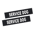 2Pack Service Dog Patches - Removable Patches with Hook Backing for Dog Harness & Vest, in Training, Black