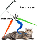 CATENESS Cat Worm Toy Refills, 20 Pieces Cat Wand Attachments Worms Toy for Indoor Cats (A)