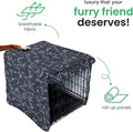 Molly Mutt Rocketman Dog Crate Cover, 100% Cotton Canvas Cover with 2 Roll-Up Panels, Ideal for Dog or Cat Crate, Durable, Washable, and Free of Harmful Chemicals, 30" x 19" x 21"