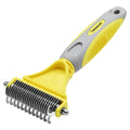 Tessenyh Professional Dog Brush for Shedding, Undercoat Rake for Medium and Long Haired & Double Coated Dogs, Double Sided Design with 12+23 Blades
