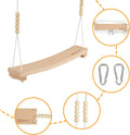 Qinfly Arc-Shaped Chicken Swing Heavy Beech Wood Chicken Toys for Coop Handmade Chicken Swing for Hens Chicken Coop Accessories