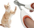 Cat Nail Clippers with Circular Cut Hole -Avoid Over Cutting Pet Nail Clippers -Sharp Angled Blade Professional Paw Trimmer Set for Novice Pet Families (Orange)