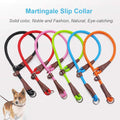 MayPaw Slip Collar Nylon Rope Adjustable Collar for Dog Training- No Pull Round Martingale Dog Collars for Small Medium 