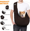 Dog Sling Carrier with Padded Strap, Reversible Pet Carrier for Cat Dogs, Hands Free Puppy Sling with Pocket, Dog Carrie