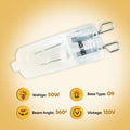 G9 Reptile Heat Lamp Bulb and Light Fixture with Safety Mesh, G9 Mini Heat Bulb 50W Warm White, UVA Reptile Heat Lamp an