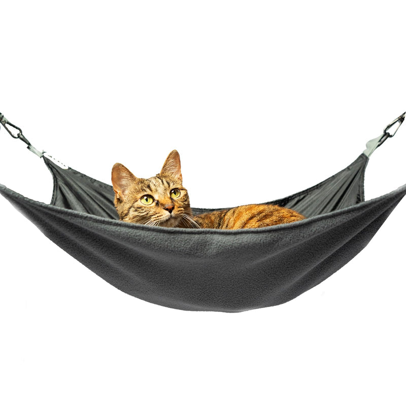 QIPAN Cat Hammock for Cage - Washable Soft Outdoor Mat, Waterproof Cooling Pad for Cats (Large, Black)