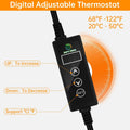 Reptile Heat Pad with Digital Thermostat, Under Tank Terrrarium Heat Mat 16W 8 * 12 Inch, Temperature Controller Heating