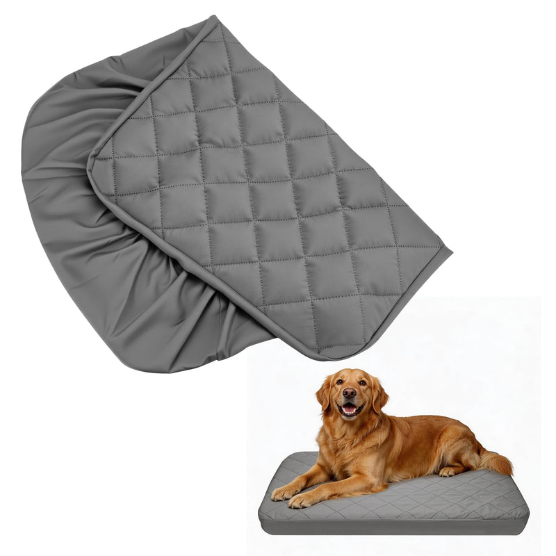 Jehdhe Waterproof Dog Bed Cover Replacement, Washable Quilted Fitted Sheet for Pet Beds, Fits 41 x 29 Inch Dog/Cat Beds Up to 6