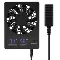 Reptile Ventilation Fan, Auto Temperature/Thermometer Control LED Digital Humidity Gauge, °C/°F Switchable Dehumidifier 