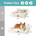 COZY KISS Cute Cat Couch, Fluffy Sofa Bed for Cats and Small Dogs, Premium Faux Rabbit Fur Cats beds for Indoor Cat, Ult