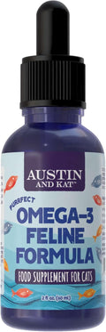 Austin and Kat Omega-3 Feline Formula for Cats, Fish Oil, 2 fl oz​