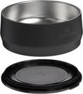 STANLEY Pet Bowl | 3-Cup (24 oz) Insulated Stainless Steel Dog & Cat Bowl | Splash-Resistant Lid | Dishwasher Safe | BPA-Free | Black 2.0