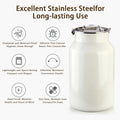 Aloxina Dog-Cat Food Storage Container 40 lb/38 Qt, Large Stainless Steel Pet Food Bin with Airtight Lid & Scoop Included, Durable 304 Metal Storage for Dogs & Cats