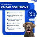 LIQUIDHEALTH Pets K9 Dog Ear Cleaner Wash Solutions - Infection Cleaning Hygiene Treatment Liquid Drops for Dogs, Canines, Puppies - for Use After Swimming or Bathing - Made in The USA (8 oz, 1Pack)