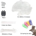 Piowet Cat Balcony Net Cat Netting Balcony Rail Net Cat PET Balcony Anti Fall Netting Cat Fence Nets Transparent Nylon Pet Mesh Fence Anti Fall Netting for Balcony Window Stairs (10 * 33ft, White)