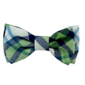 Huxley & Kent Pet Bow Tie for Dogs & Cats - Adjustable Hook & Loop Collar Accessory - Cute & Comfortable for Holidays & Celebrations - Lime Madras, Large
