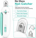 Wanheart Cat Nail Clippers for Indoor Cats and Kittens, Safety Guard & Catcher, Adjustable Claw Trimmer with Hidden File for Small Pet Grooming (Blue)