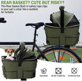 Dog Bike Basket Rear Seat,16.9"x8.7"x11.6"