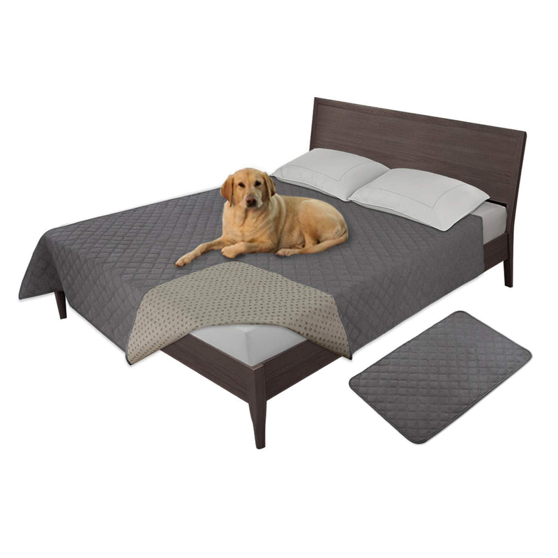 Easy-Going 100% Waterproof Dog Bed Cover, Non-Slip Pet Blanket for Furniture, Washable Couch Cover, Repleasement Sofa Cover (68x82 in,Gray)