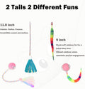 molxiobul Interactive Dog Cat Toy Ball, Upgraded Rechargable Rolling Pet Ball with 2 Tails, Smart Automatic Moving Toy for Bored Indoor Kitty Puppy -Pink