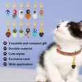 DELORIGIN 12pcs Evil Eye Heart Collar Pendants for Cat Dog, Gemstone Jewelry Charms Lampwork Pet Collar Pendants Clip-on Charms for Bag Decor Keychain Pet Necklace Training Home Decoration