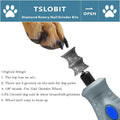 TSLOBIT Diamond Dog Nail Grinder Bits Attachment,1/8'' Pet Nail Grinder Wheel for Dremel Dog Nail Grinder, Diamond Rotory Bit for Dogs&Pets Nail Care（Large B）