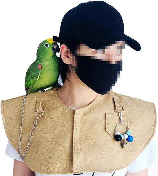 ISMARTEN Parrot Anti-Scratch Shoulder & Arm Protector, Multi-Functional Bird Diaper Flight Suits Pee Pads Diaper Poop Sh