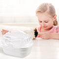 Hamster Carrier Cage with Water Bottle,Portable Hamsters Travel Cage Plastic Guinea Pig Carrying Cases Small Animal Carr