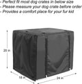 Dog Crate Cover, Double Door Breathable Crate Cover, 24 inches, Black