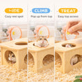 Medium Wooden Hamster Inspired Tunnel with Side & Top Windows Tunnel Toy Dreamy Cloud-Inspired Hideout with Smooth Strea