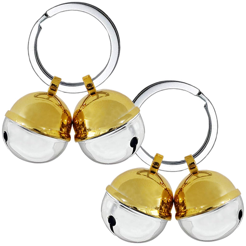 DORUI 4 Cat Bells, Copper Bell for Dog and Cat Collar, Pet Tracker Training Bells for Small Medium Large Dogs(Mix color)