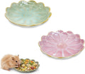 Hamster Food Bowl，2 Pcs Sunflower Hamster Bowls,Hamster Ceramic Food Bowl，Food Dish for Small Animals Hamster Guinea Pig
