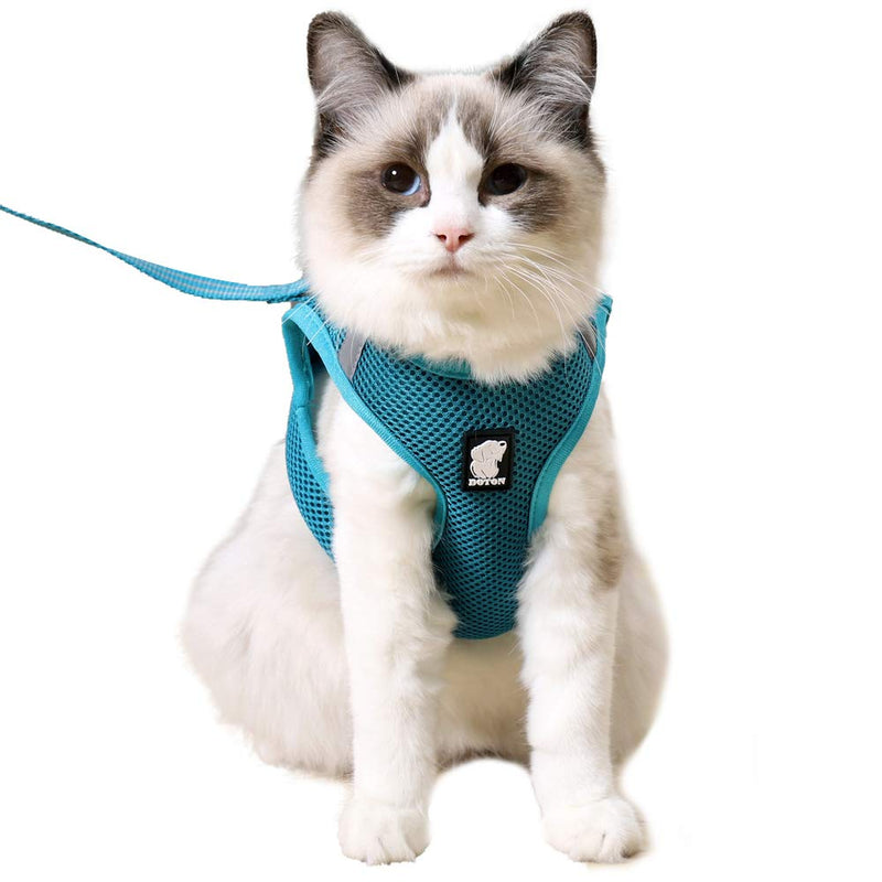 HEYWEAN Cat Harness and Leash - Ultra Light Escape Proof Kitten Collar Cat Walking Jacket with Running Cushioning Soft and Comfortable Suitable for Puppies Rabbits